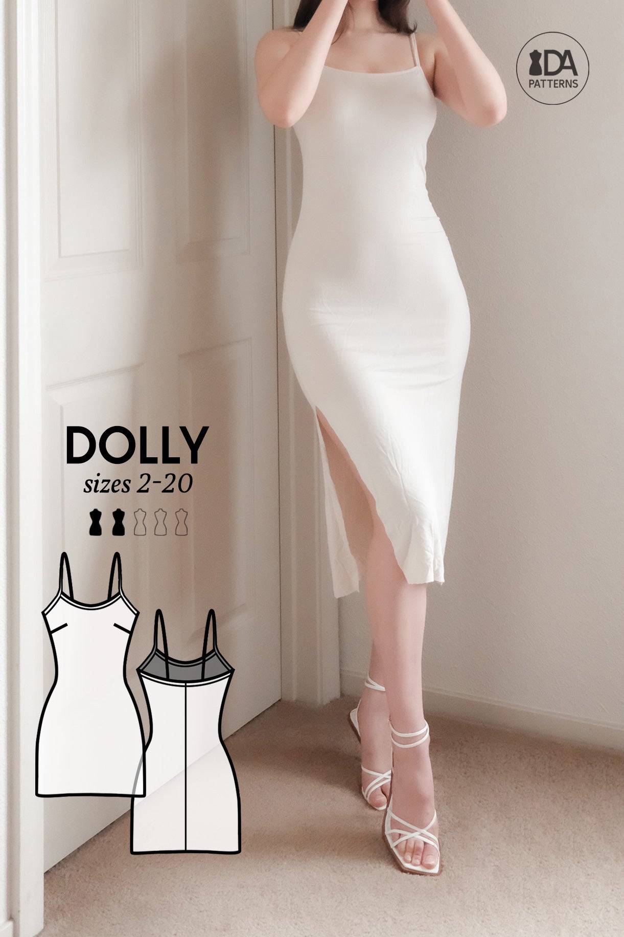 Dolly Stretch Knit Slip for Dress Sewing Pattern by Dressmaking Amre Dolly Stretch Knit Slip for Dress Sewing Pattern by Dressmaking Amre