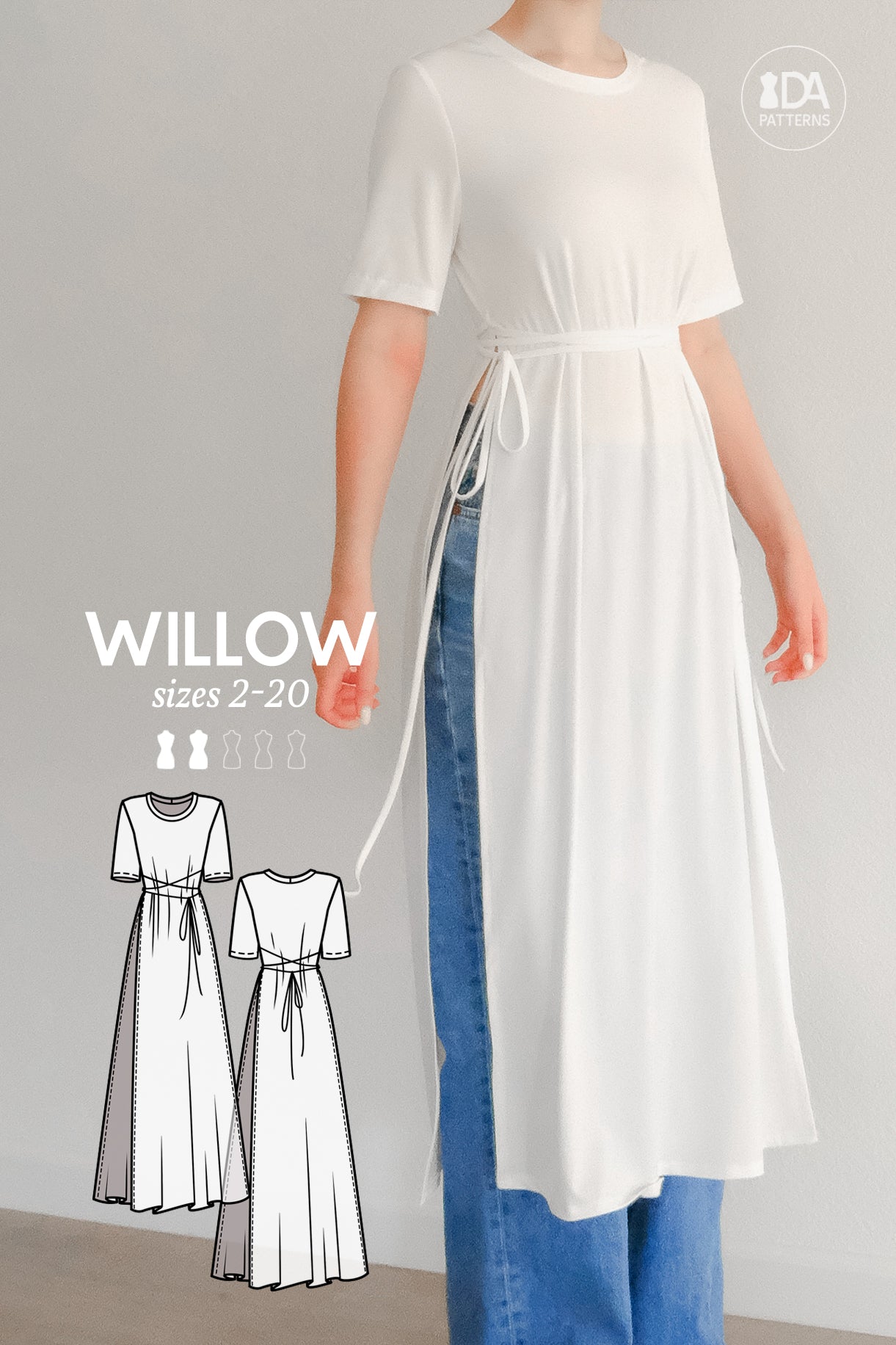 WILLOW T-Shirt Dress Sewing Pattern by Dressmaking Amre WILLOW T-Shirt Dress Sewing Pattern by Dressmaking Amre