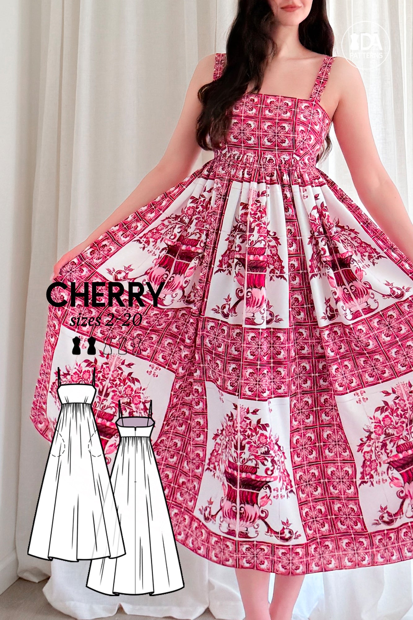 Cherry Dress Sewing Pattern by Dressmaking Amore Dressmaking Amre Cherry Dress Sewing Pattern by Dressmaking Amore Dressmaking Amre