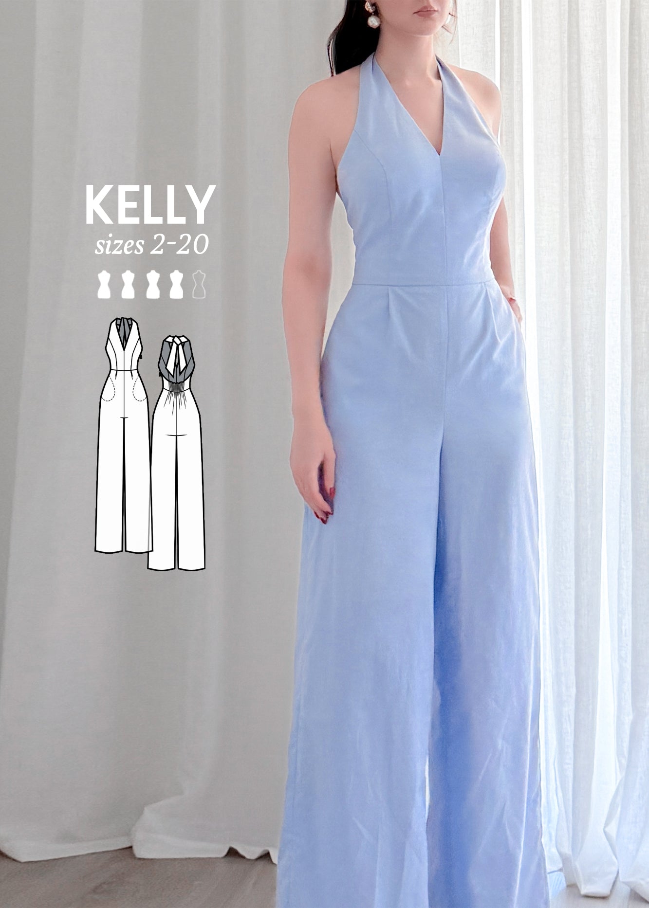 Kelly Jumpsuit Sewing Pattern by Dressmaking Amore – Dressmaking Amóre