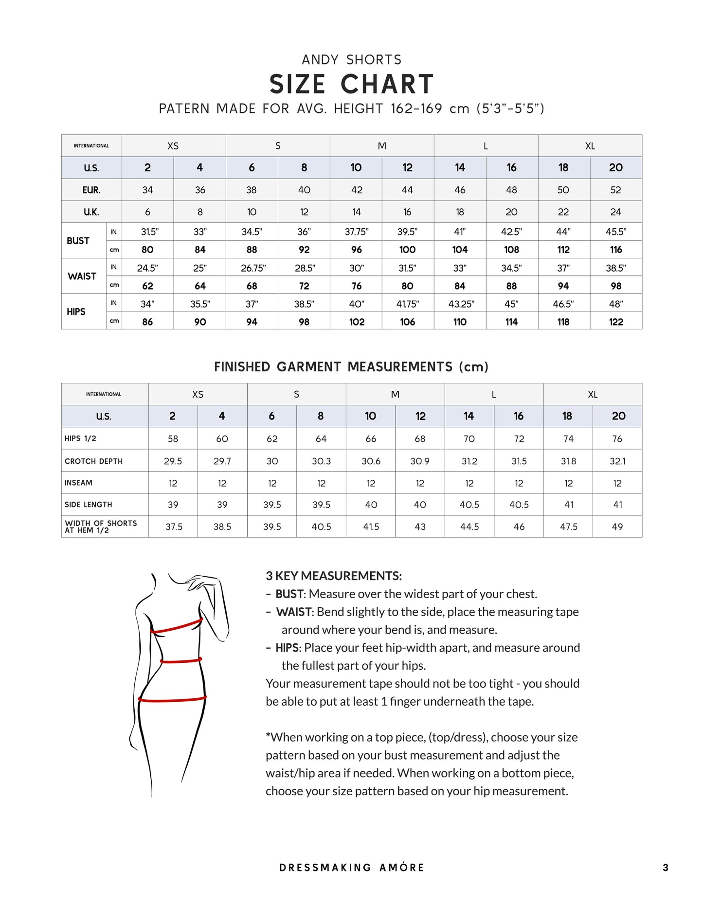 Andy Shorts PDF Pattern