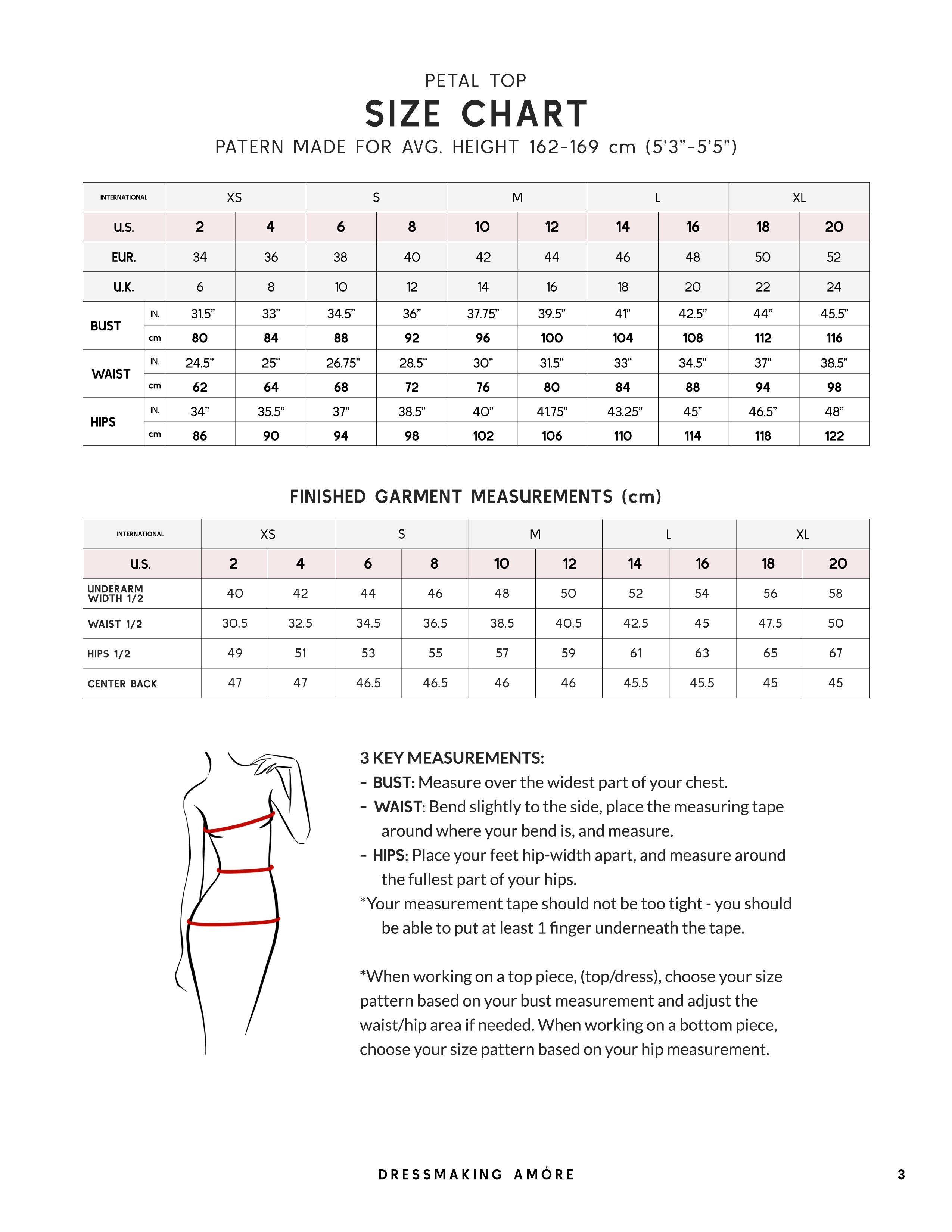 Petal Strapless Top Sewing Pattern by Dressmaking Amóre