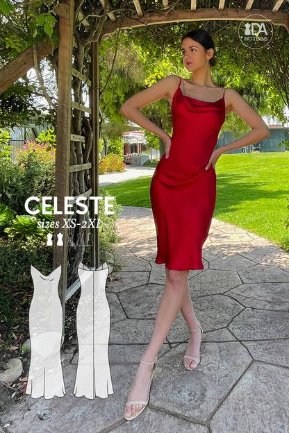 silk dress pattern Aimee Bias Cut PDF Sewing Discover the elegance of the LILYSILK Floral Sketch V Silk Dress 122 | Burda
