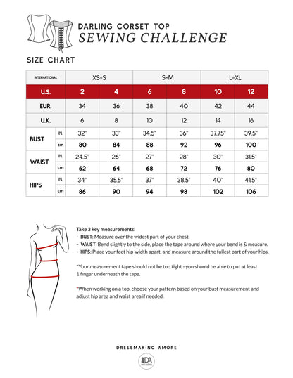 Sewing Course for Darling Corset Top