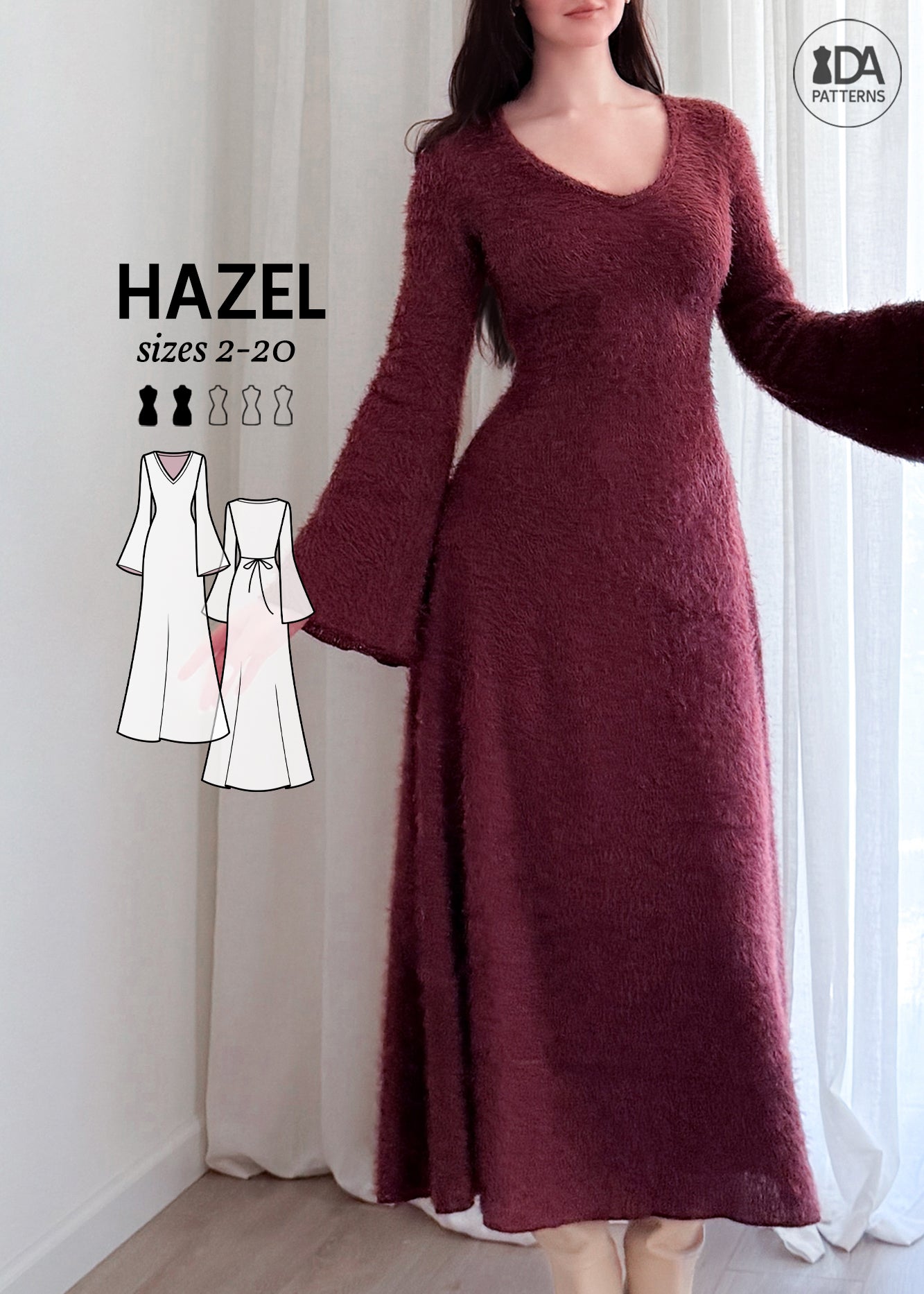 knit dress patterns Hazel PDF Pattern Rockport Falcon Men's Slip Color:Black Fuchsia THIS LISTING IS FOR CHC