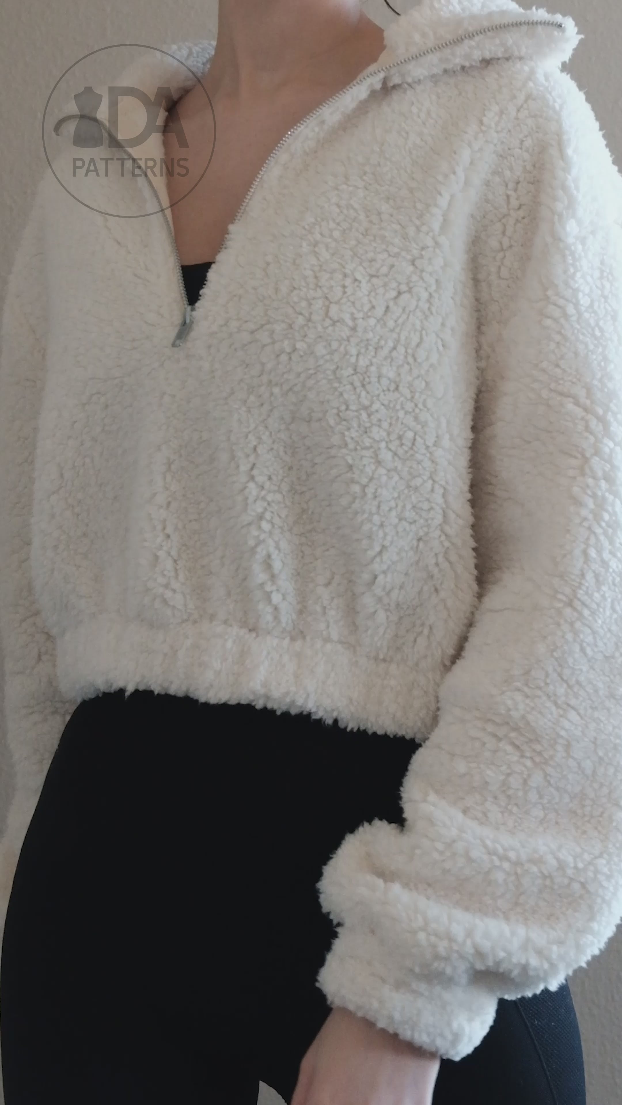 Easy Zip Collar Sweater Sewing Pattern by Dressmaking Amóre
