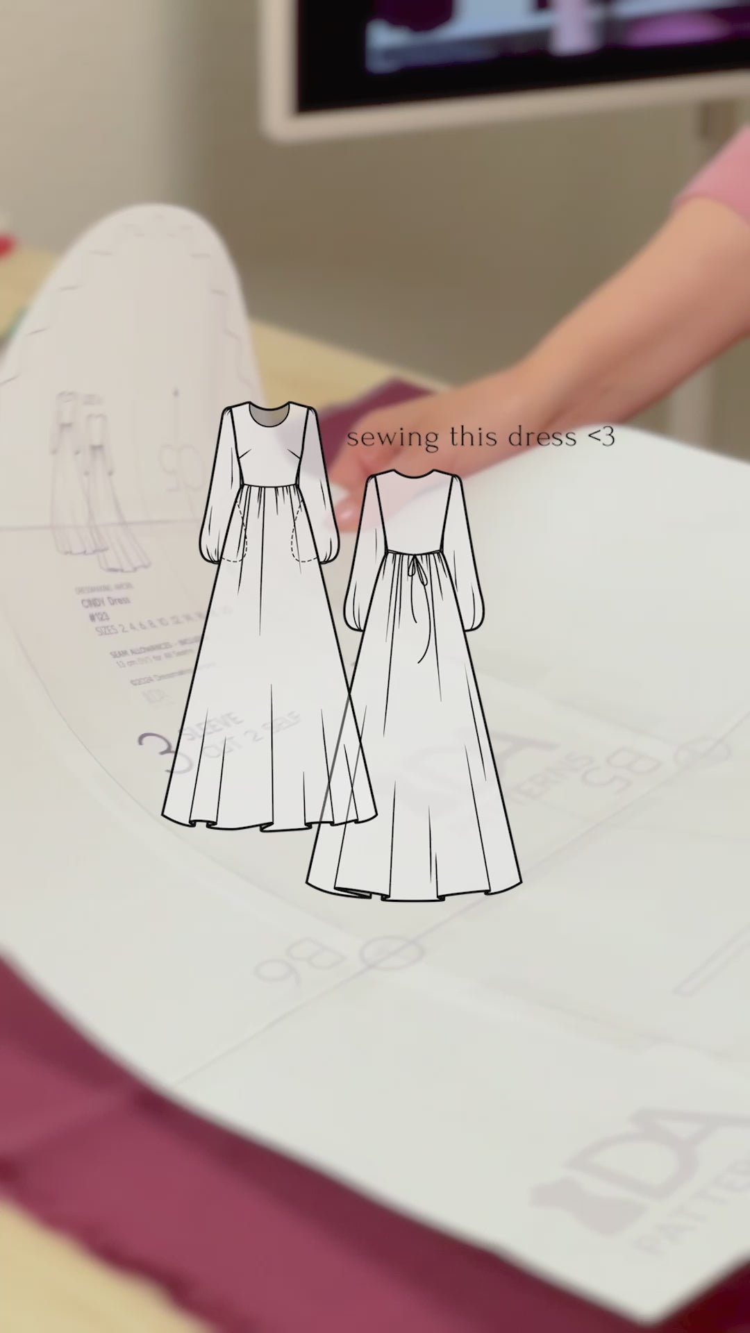 Cindy Dress Sewing Pattern by Dressmaking Amóre