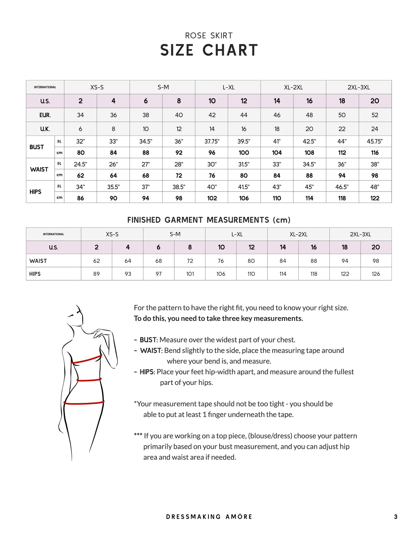 ROSE Mini Knit Skirt PDF Sewing Pattern by Dressmaking Amóre ...